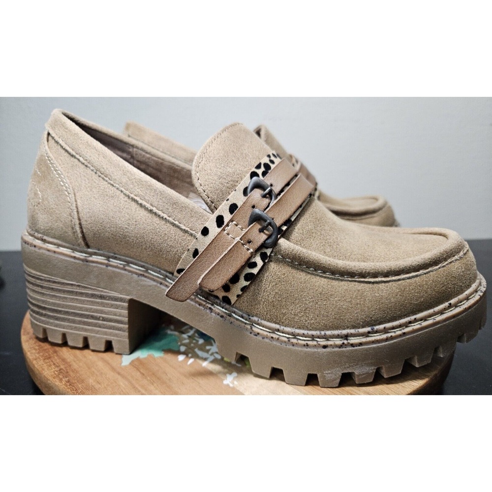 BLOWFISH Malibu Lahtay *NWOB* Lug Sole Loafer Vegan Platform Animal Print Sz W/7